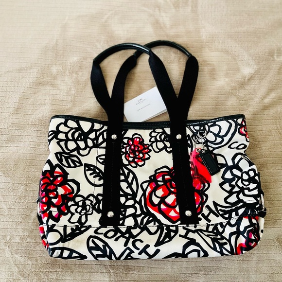 Coach Bags Authentic Coach Purse Poppy Collection Black White And